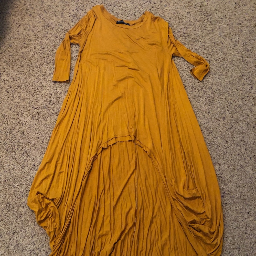 S mustard color high-low top